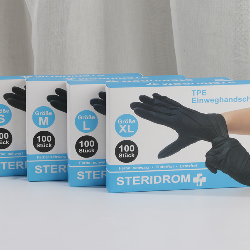 God temperaturbestandighed Sorte TPE-handsker (prikmønster)