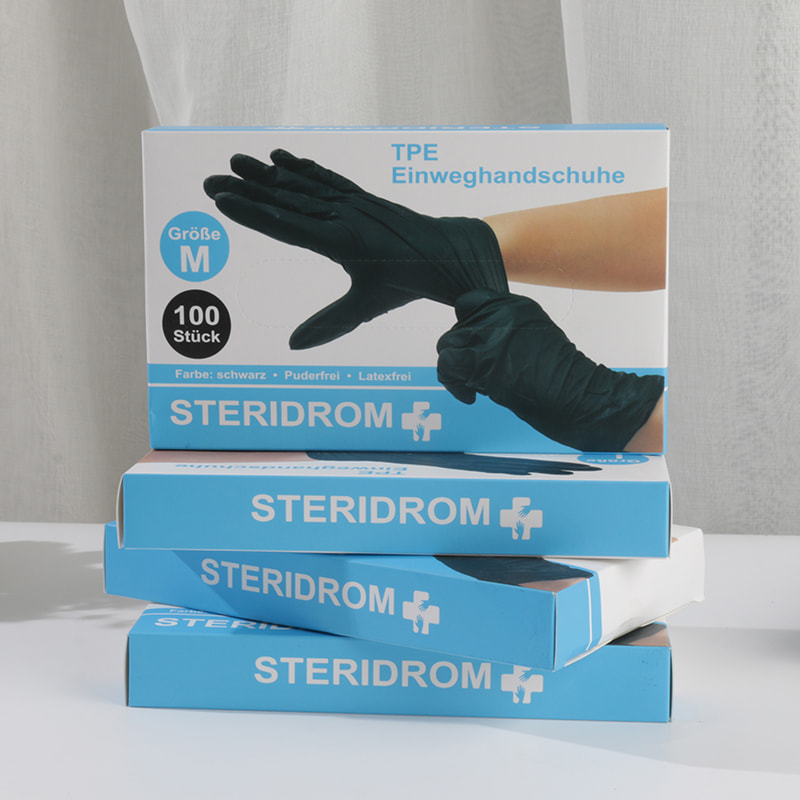 God temperaturbestandighed Sorte TPE-handsker (prikmønster)