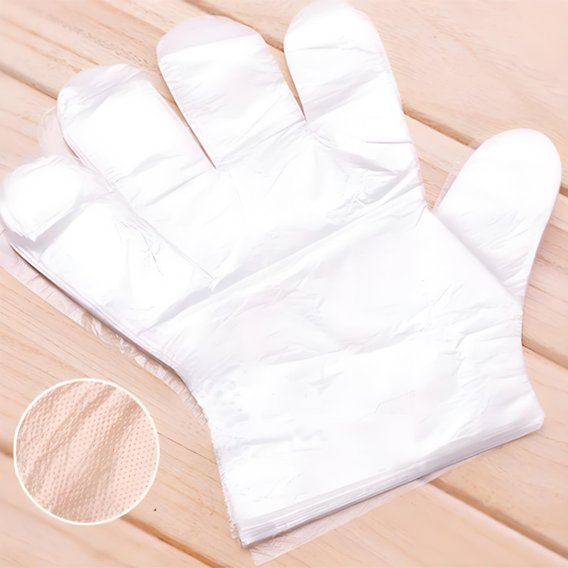 Vandtætte og olietætte Off-white HDPE handsker