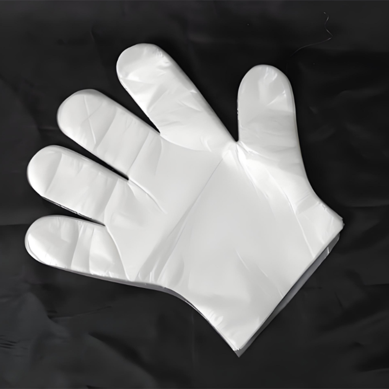 Vandtætte og olietætte Off-white HDPE handsker