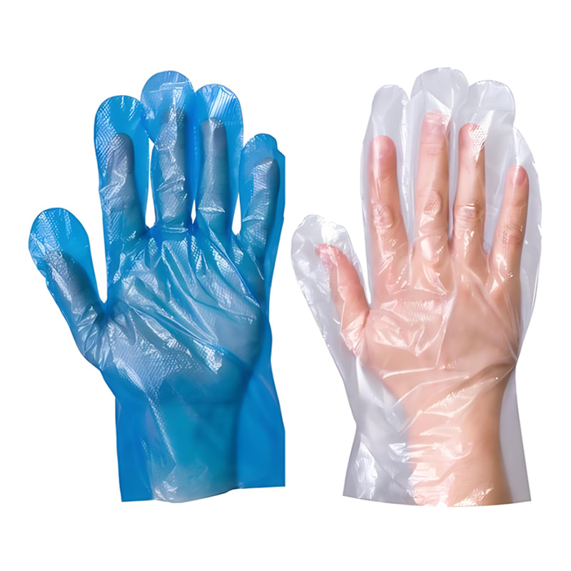 Antibakterielle, syre- og alkalibestandige blå HDPE-handsker