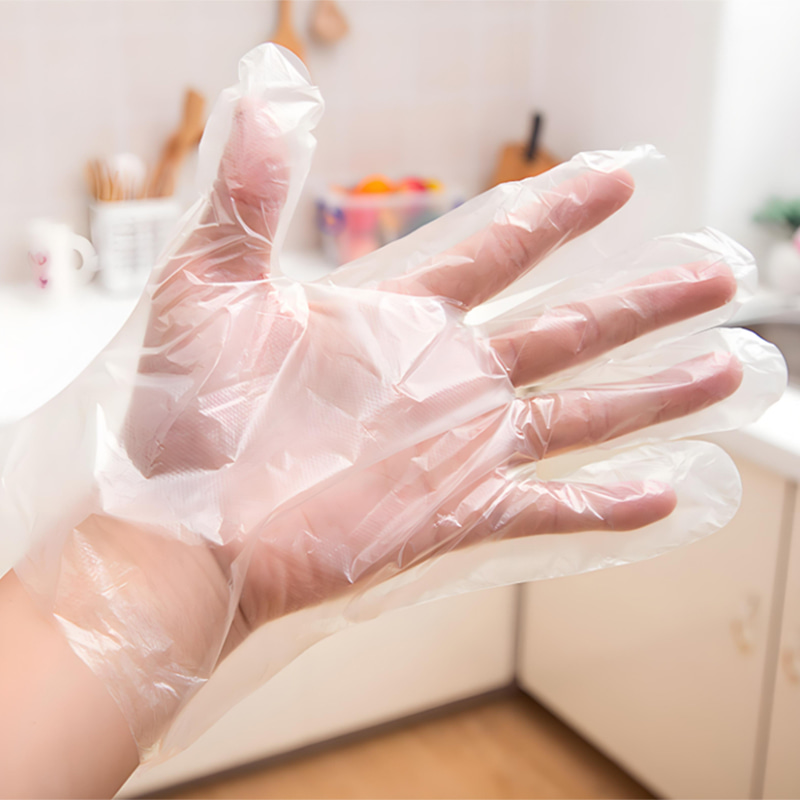Vandtætte og olietætte Off-white HDPE handsker