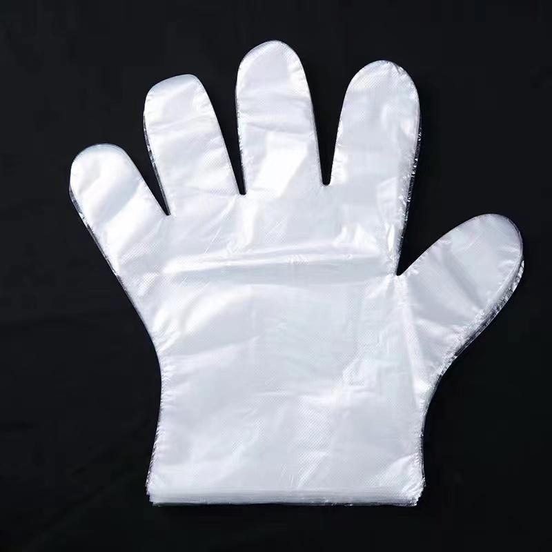Vandtætte og olietætte Off-white LDPE handsker