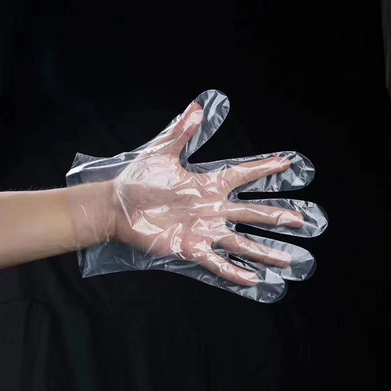 Vandtætte og olietætte Off-white LDPE handsker