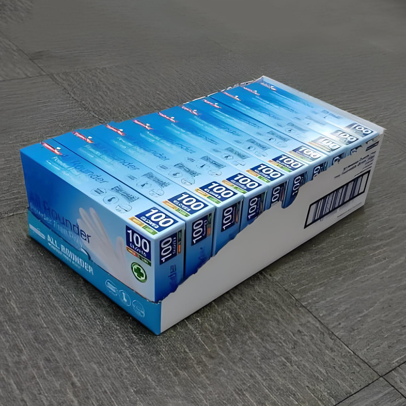 ‌‌‌Miljøvenlige og bløde off-white TPE-handsker (mat tekstur)